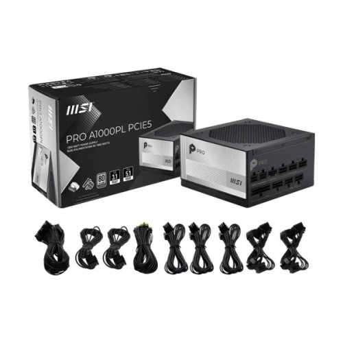Блок живлення MSI 1000W (PRO A1000PL PCIE5)