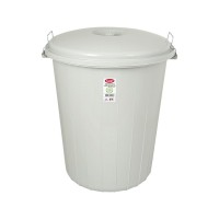 Контейнер для сміття Planet Household №5 Із защіпками так кришкою Сірий 90 л (6836)