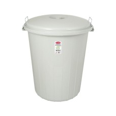 Контейнер для сміття Planet Household №5 Із защіпками так кришкою Сірий 90 л (6836)