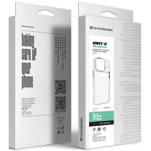 Чохол до мобільного телефона Armorstandart Unit MagCase Apple iPhone 18 Pro / 17 Pro Matte Clear Silver (ARM92341)