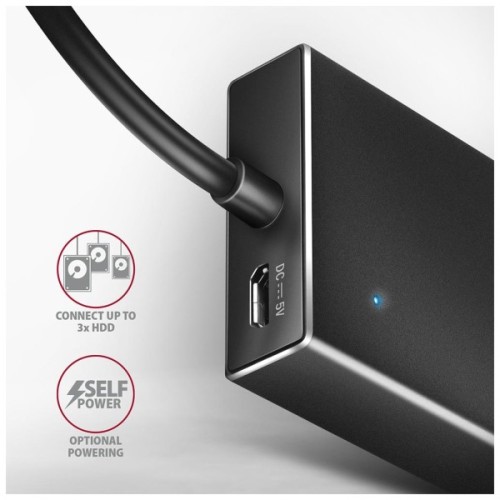 Концентратор AXAGON USB-C to 7xUSB 3.0 black (HUE-F7C)