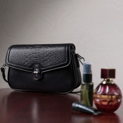 Сумка Vintage З натуральної шкіри Чорна (22624)