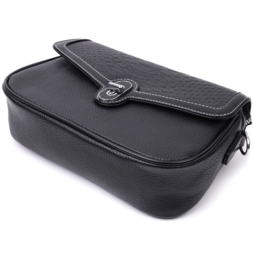 Сумка Vintage З натуральної шкіри Чорна (22624)