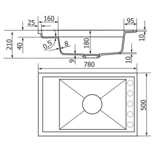 Мийка кухонна GRANADO Estella terra (gr3303)