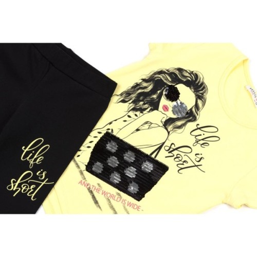 Набір дитячого одягу Breeze з дівчинкою (12087-128G-yellow)