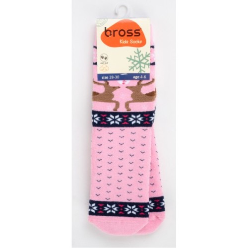 Шкарпетки дитячі Bross махрові (9906-2-4-pink)
