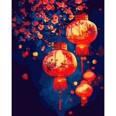 Картина по номерам Santi Японські ліхтарики, 40*50см, LED (955083)