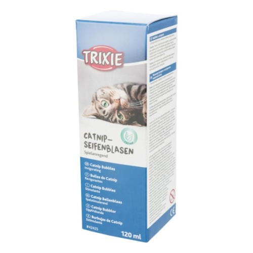 Іграшка для котів Trixie Мильні бульбашки з котячою м'ятою 120 мл (4011905424255)