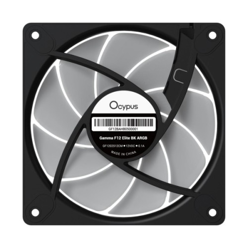 Кулер до корпусу OCYPUS GAMMA F12 ELITE BK A (GAMMA-F12-BK3AM00E-GL)