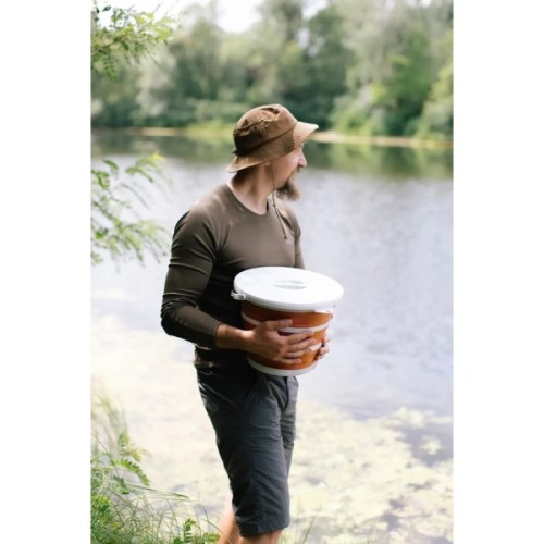 Відро складане Tribe Water Bucket Lid 10 л з кришкою terracota (T-FJ-0050-terracota)