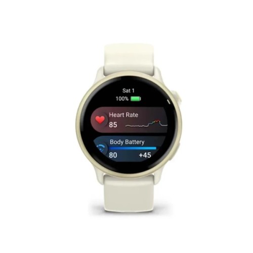 Смарт-годинник Garmin vivoactive 6, Bone/Lunar Gold, GPS смарт-годинник (010-02985-01)