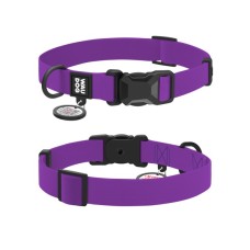 Нашийник для тварин WAUDOG Magnet c QR паспортом, магнітна пряжка-фастекс XL фіолетовий (27979)