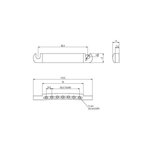 Струнотримач для гітари Paxphil TS007 Black