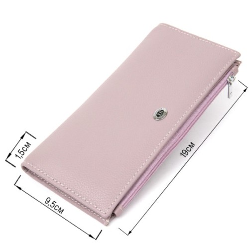 Гаманець ST Leather Шкіряний Ліловий (19384)