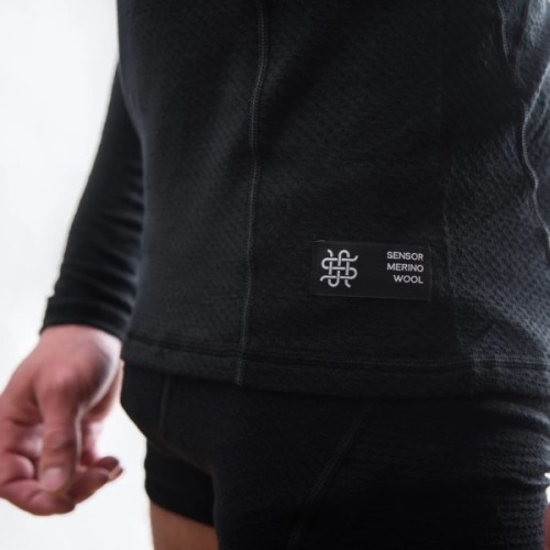 Термокофта Sensor Merino DF LS black 15100021 L (SM11M-black-L)