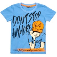 Футболка дитяча First kids DON’T STOP (1994-110B-blue)
