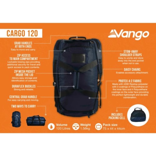 Дорожня сумка Vango Cargo 120 Moonlit Ocean (RUUCARGO0000001) (930854)