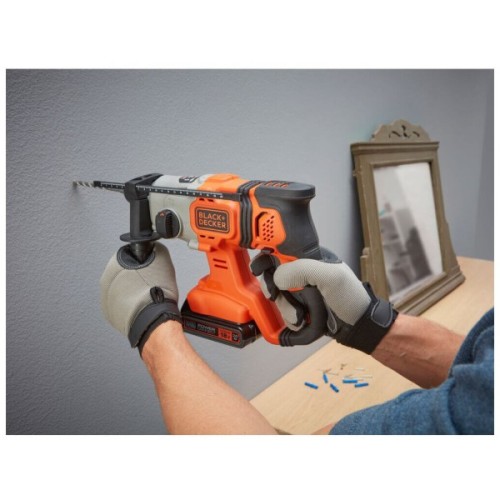 Перфоратор Black&Decker SDS-Plus,18 В, 1.2 Дж, 3 режими, 2.6 кг (без АКБ та ЗУ) (BCD900B)