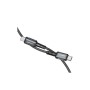 Дата кабель USB-C to USB-C 1.2m 3A nylon black Acefast (6974316280521)