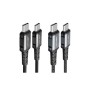 Дата кабель USB-C to USB-C 1.2m 3A nylon black Acefast (6974316280521)