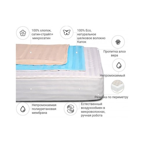 Наматрацник MirSon Royal Pearl Waterproof Aloe Vera 304/3 70x130 см (2200000353931)