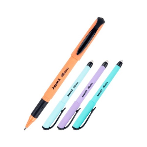 Ручка гелева Axent пиши-стирай Illusion, синя в асортименті (AG1094-02-A)