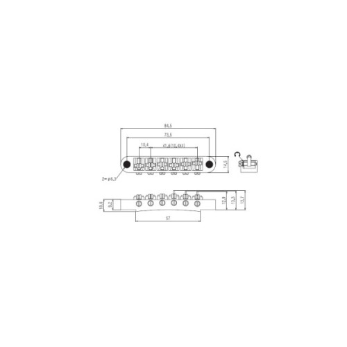 Бридж для гітари Paxphil BM005 Black