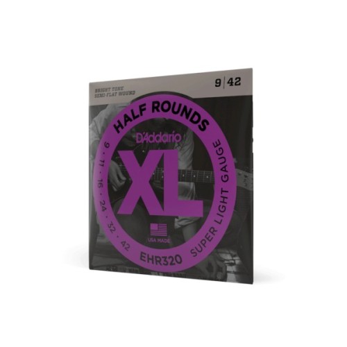 Струни для гітари D'Addario XL Half Rounds Super Light (09-42) (EHR320)