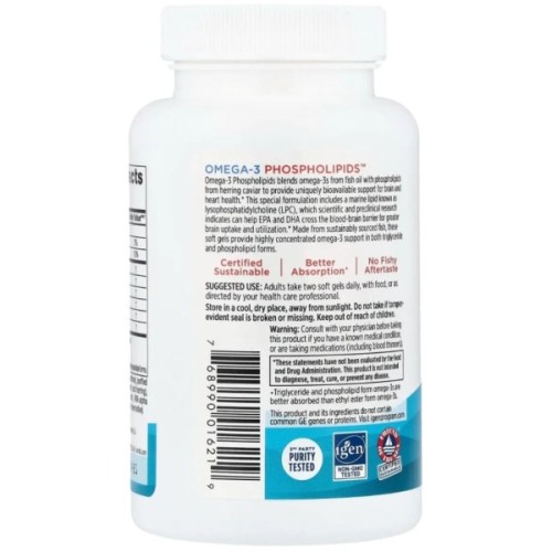 Вітамінно-мінеральний комплекс Nordic Naturals Омега-3 з фосфоліпідами, Omega-3™ Phospholipids, 60 гелевих капсу (NOR-01621)