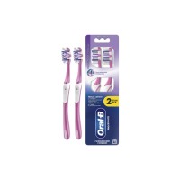 Зубна щітка Oral-B Pro 3D White Відбілювання Середньої жорсткості 2 шт. (8700216459761)