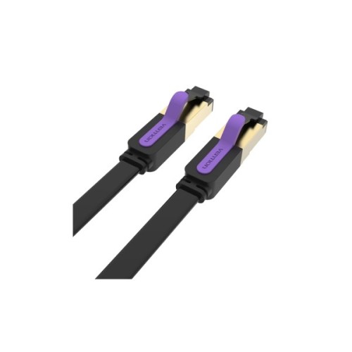 Патч-корд 15м, UTP cat 7 RJ-45 flat black Vention (ICABN)