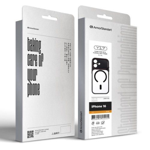 Чохол до мобільного телефона Armorstandart Y17 MagCase Apple iPhone 16 Black (ARM91498)