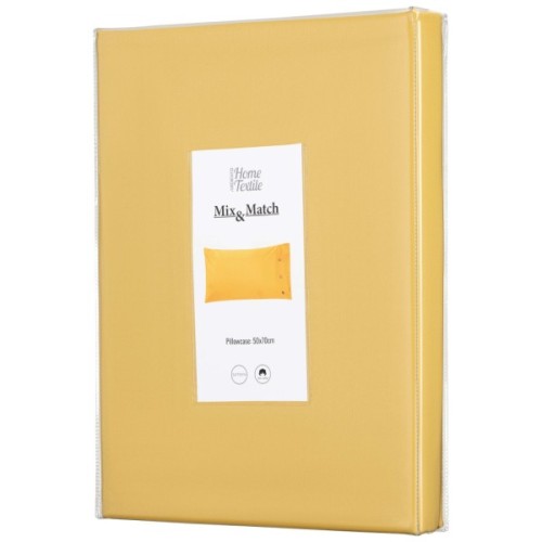Наволочка Ardesto Mix&Match 50х70 100% бавовна, сатин жовтий (ART5070PCS)