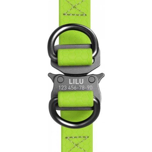 Шлея для собак WAUDOG Waterproof з QR-паспортом L Ш 25 мм Д 60-90 см салатова (27675)