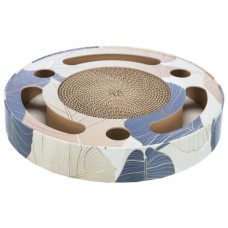 Дряпка (кігтеточка) для котів Trixie картонна з м'ячиками та м'ятою 33×5.5 см (синя) (4011905480046)