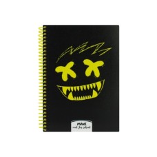 Блокнот Maxi А5, пластикова обкладинка, спіраль, 80 арк., клітинка (MX20832-13)