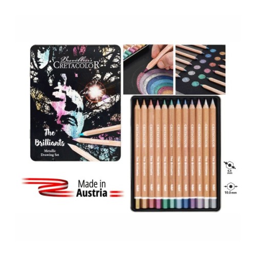 Олівці кольорові Cretacolor MEGACOLOR THE BRILLIANTS, 12 кольорів (9014400301521)