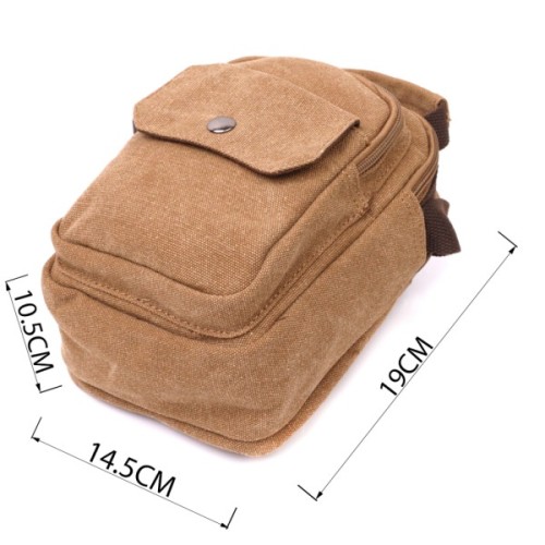 Сумка Vintage Зі щільного текстилю Пісочна (22222)