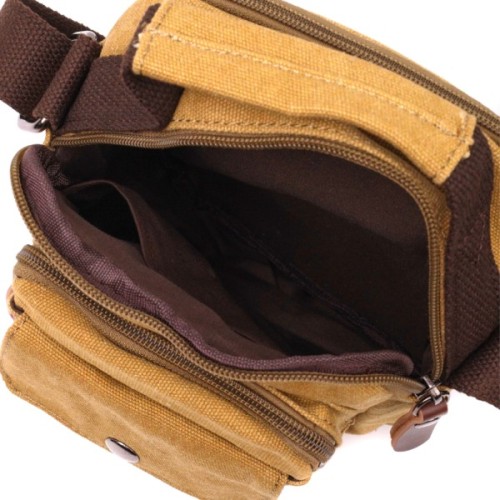 Сумка Vintage Зі щільного текстилю Пісочна (22222)