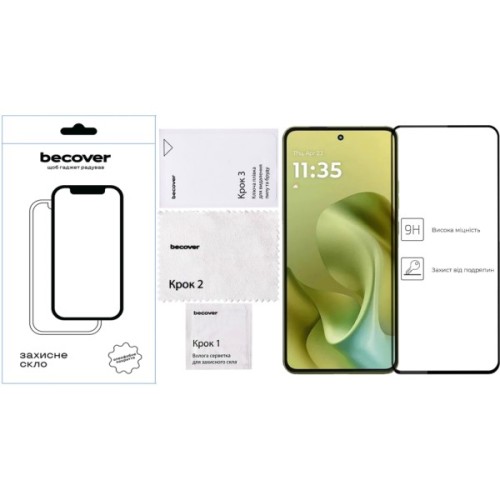 Скло захисне BeCover Motorola Moto G86 Black (713727)