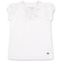 Футболка дитяча Breeze з мереживом (6640-80G-cream)