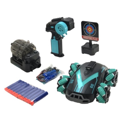 Радіокерована іграшка UFT Дрифтова машинка Танк-всюдихід Стріляє м'якими дротиками з підсвічуванням (UFTGC3)