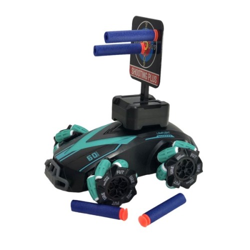 Радіокерована іграшка UFT Дрифтова машинка Танк-всюдихід Стріляє м'якими дротиками з підсвічуванням (UFTGC3)