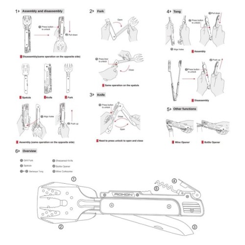 Мультитул Roxon Multi BBQ Tool (S601)