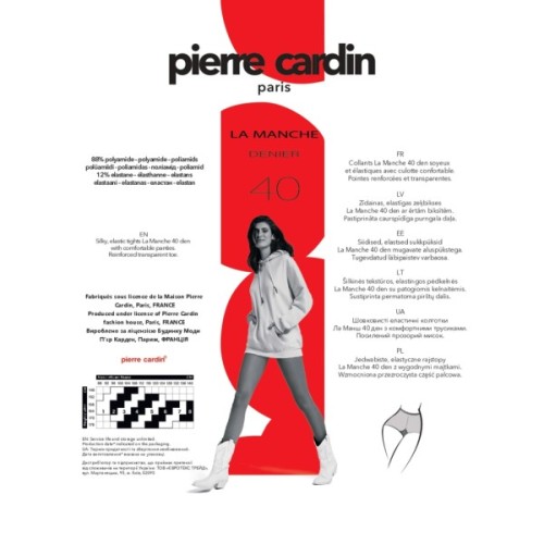 Колготи Pierre Cardin La Manche 40 Den Nero - 3 (8032621988872)