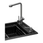 Мийка кухонна GRANADO Optimal Estella black (+ змішувач Badalona LUX inox + дозатор Redondo inox + коши (ksg0201)