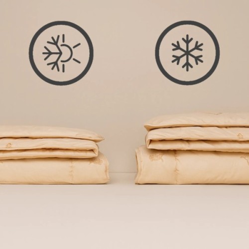 Ковдра MirSon Набір 9563 Gold camel Ковдра всесезонна Полуторна 140х205 Wool + Подушка 50х70 (2200010806168)