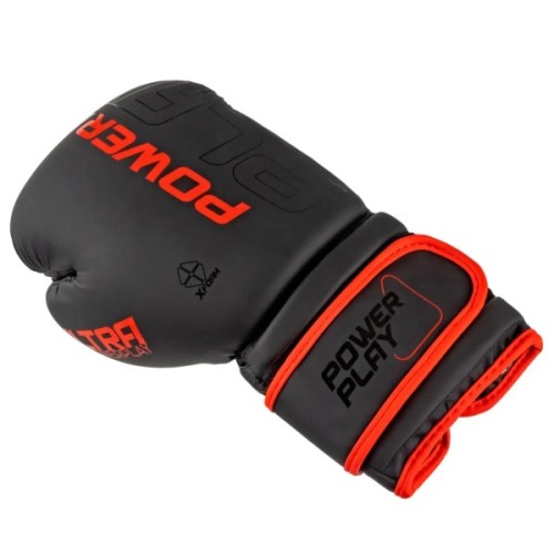 Боксерські рукавички PowerPlay 3024 Ultra Mat Чорно-Червоні 8 унцій (PP_3024_8oz_Bl/Red)