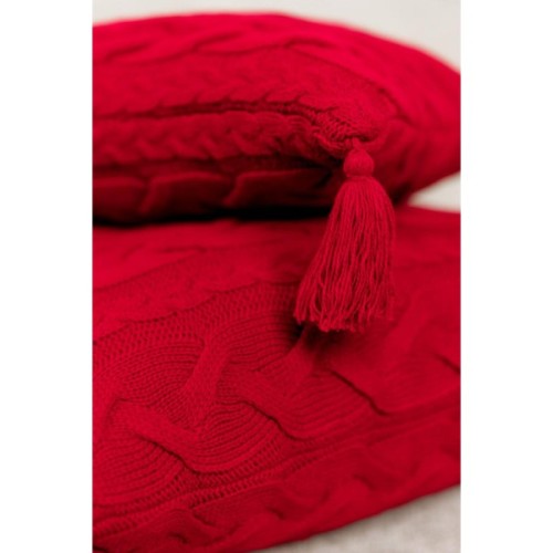 Наволочка Прованс декоративна в'язана Hit Kosa червона 45х45 (031668)