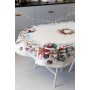 Скатертина Прованс гобеленова з велюром Снігова зима овал 135х240 см (037486)